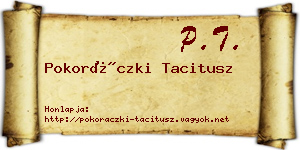 Pokoráczki Tacitusz névjegykártya